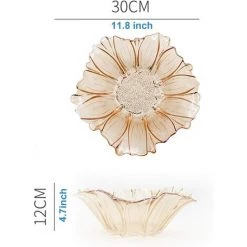 BARES Verre Cristal Corbeille à Fruits, Ménage Table Basse Pot De Bonbons Salon Porte-Fruits Corbeille à Fruits Design Corbeille Coupe à Fruits -Petit rangement Soldes Magasin 44486395 3