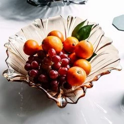 BARES Verre Cristal Corbeille à Fruits, Ménage Table Basse Pot De Bonbons Salon Porte-Fruits Corbeille à Fruits Design Corbeille Coupe à Fruits -Petit rangement Soldes Magasin 44486395 5