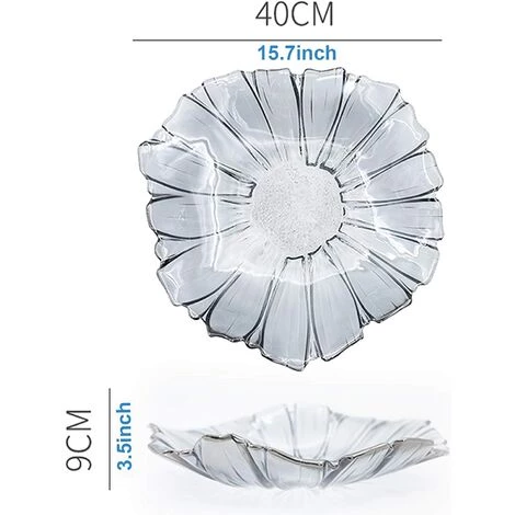 BARES Verre Cristal Corbeille à Fruits, Ménage Table Basse Pot De Bonbons Salon Porte-Fruits Corbeille à Fruits Design Corbeille Coupe à Fruits 4 BARES Verre Cristal Corbeille à Fruits, Ménage Table Basse Pot De Bonbons Salon Porte-Fruits Corbeille à Fruits Design Corbeille Coupe à Fruits – Image 2