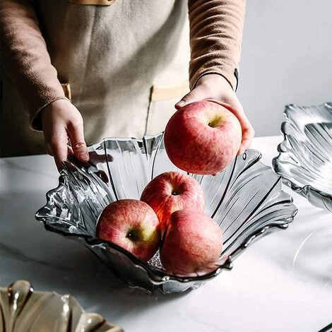 BARES Verre Cristal Corbeille à Fruits, Ménage Table Basse Pot De Bonbons Salon Porte-Fruits Corbeille à Fruits Design Corbeille Coupe à Fruits 6 BARES Verre Cristal Corbeille à Fruits, Ménage Table Basse Pot De Bonbons Salon Porte-Fruits Corbeille à Fruits Design Corbeille Coupe à Fruits – Image 4