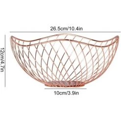 BARES Corbeille À Fruits En Métal Corbeille De Fruits En Fer, Table Basse De Salon, Bol De Fruits, Assiette De Fruits, Panier De Rangement De Collations, Panier De Vidange -Petit rangement Soldes Magasin 44486407 3