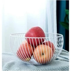 BARES Corbeille à Fruits En Métal, Panier à Fruits En Morden Fil, Corbeille De Fruit, Panier De Stockage Pour Le Pain Snack. -Petit rangement Soldes Magasin 44486408 3