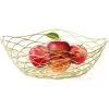 BARES Bol De Fruits, 1 Piece Corbeille De Fruits, La Conception En Fil Métallique Avec Un Comptoir Décoratif De Style Moderne Garde Les Fruits Et Les Légumes Frais (Or, 22 * 7 Cm) -Petit rangement Soldes Magasin 44486414 1