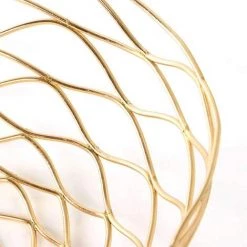 BARES Bol De Fruits, 1 Piece Corbeille De Fruits, La Conception En Fil Métallique Avec Un Comptoir Décoratif De Style Moderne Garde Les Fruits Et Les Légumes Frais (Or, 22 * 7 Cm) -Petit rangement Soldes Magasin 44486414 3