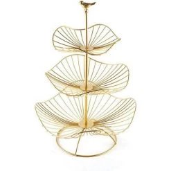 BARES Corbeille A Fruits 3 Etages Grande Porte-Fruits En Acier Porte à Pain Panier à Fruit En Métal, Vintage Style Corbeille à Fruits Stand, Coupe De Fruit Design