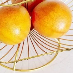 BARES Corbeille A Fruits 3 Etages Grande Porte-Fruits En Acier Porte à Pain Panier à Fruit En Métal, Vintage Style Corbeille à Fruits Stand, Coupe De Fruit Design -Petit rangement Soldes Magasin 44486421 4