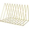 BARES Porte Magazine Metal, 9 Fentes Porte Revue Or, Bibliothèque Triangle, Étagère Rangement à Livres, Porte-Journaux, Support Magazine Design Pour Bureau, Salon, Maison, 26cm -Petit rangement Soldes Magasin 44486617 1