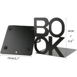 BRIDAY Simple Livre Noir Lettre Motif Métal Serre-livres Organisateur De Livre Pour Bureau Bureau Décoration De La Maison Cadeau 8 BRIDAY Simple Livre Noir Lettre Motif Métal Serre-livres Organisateur De Livre Pour Bureau Bureau Décoration De La Maison Cadeau -Petit rangement Soldes Magasin 44497192 2