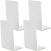 BRIDAY Serre-livres Décoratifs Blancs Robustes De 4 Pièces, Support De Serre-livres En Métal Pour Support De Butée De Diviseur D'étagères 2 BRIDAY Serre-livres Décoratifs Blancs Robustes De 4 Pièces, Support De Serre-livres En Métal Pour Support De Butée De Diviseur D'étagères -Petit rangement Soldes Magasin 44497342 1