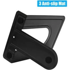 BRIDAY Serre-livres En Métal Robuste Pour étagères, Serre-livres De Base Antidérapants Pour Diviseurs De Livres De Bureau 3 Paires/6 Pièces, Noir -Petit rangement Soldes Magasin 44497877 3