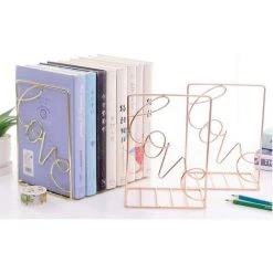 BRIDAY Serre-livres De Style Minimaliste Créatif Support De Livres Réglable En Métal Support De Livre De Bureau Serre-livres-Amour, Or 10 BRIDAY Serre-livres De Style Minimaliste Créatif Support De Livres Réglable En Métal Support De Livre De Bureau Serre-livres-Amour, Or -Petit rangement Soldes Magasin 44497878 4