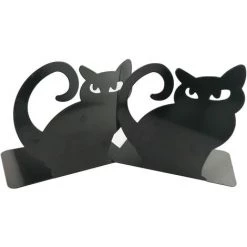 BRIDAY 1 Paio Di Fermalibri Con Gatto Persiano Vivido E Adorabile Per Mensole Statua Di Gatto Fermalibri In Metallo Decorativo Animale (nero) 9 BRIDAY 1 Paio Di Fermalibri Con Gatto Persiano Vivido E Adorabile Per Mensole Statua Di Gatto Fermalibri In Metallo Decorativo Animale (nero) -Petit rangement Soldes Magasin 44497879 3