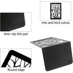 BRIDAY Serre-livres, Serre-livres Pour étagères, Serre-livres Décoratifs Pour Livres Lourds, Serre-livres En Métal Anti-saut (noir, 1 Paire) -Petit rangement Soldes Magasin 44497957 4