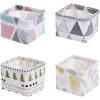 ELLE Mini Panier De Rangement En Tissu, 4pcs Corbeilles Table ã Langer Petit Panier Rangement, Pour étagères Et Bureau Ou Maquillage(Mini Taille: 12 X 12 X 8,5cm) -Petit rangement Soldes Magasin 44502462 1