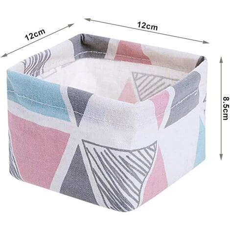 ELLE Mini Panier De Rangement En Tissu, 4pcs Corbeilles Table ã Langer Petit Panier Rangement, Pour étagères Et Bureau Ou Maquillage(Mini Taille: 12 X 12 X 8,5cm) 4 ELLE Mini Panier De Rangement En Tissu, 4pcs Corbeilles Table ã Langer Petit Panier Rangement, Pour étagères Et Bureau Ou Maquillage(Mini Taille: 12 X 12 X 8,5cm) – Image 2