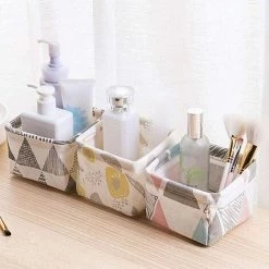 ELLE Mini Panier De Rangement En Tissu, 4pcs Corbeilles Table ã Langer Petit Panier Rangement, Pour étagères Et Bureau Ou Maquillage(Mini Taille: 12 X 12 X 8,5cm) 9 ELLE Mini Panier De Rangement En Tissu, 4pcs Corbeilles Table ã Langer Petit Panier Rangement, Pour étagères Et Bureau Ou Maquillage(Mini Taille: 12 X 12 X 8,5cm) -Petit rangement Soldes Magasin 44502462 3