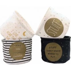 ELLE Caisses De Rangement, Pliable Panier De Rangement,étanche Boîtes De Rangement, Ronde Petite Set De Rangement,21 X 21 X 16 Cm,Pack De 4 -Petit rangement Soldes Magasin 44502502 3