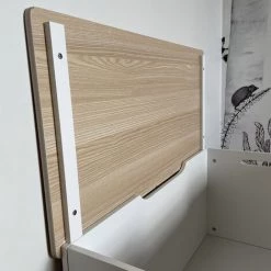 ALICE'S HOME Coffre à Jouet - Tobias - 80x40 Cm, Couvercle Rabattable, Poignées Latérales - Blanc 9 ALICE'S HOME Coffre à Jouet - Tobias - 80x40 Cm, Couvercle Rabattable, Poignées Latérales - Blanc -Petit rangement Soldes Magasin 44639235 4