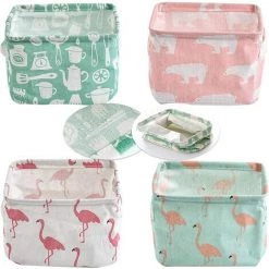 Paniers De Rangement,Starlight Petite Boîte De Rangement Pliable Pratique Tiroir En Tissu Lin Panier Stockage De Bureau, Corbeilles De Rangement En Tissu Pourétagères/Bureau/Jouets/Llivres/Maquillage Lot De 4