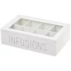 LOLAHOME Boîte à Infusion En Bois Blanc 18x8x28 Cm 1 LOLAHOME Boîte à Infusion En Bois Blanc 18x8x28 Cm -Petit rangement Soldes Magasin 44934017 1