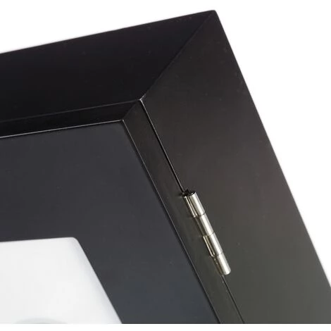 LOLA HOME Couvrir Comptoir En Bois Avec 2 Portes Noires 46x8x32 Cm 7 LOLA HOME Couvrir Comptoir En Bois Avec 2 Portes Noires 46x8x32 Cm – Image 5