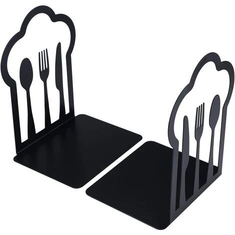 ELLE 1 Paire De Serre-livres Décoratifs En Métal Pour Livres De Cuisine, Fourchette, Couteau, Cuillère, Livre De Cuisine, Support De Livre De Cuisine, Cadeau De Pendaison De Crémaillère 3 ELLE 1 Paire De Serre-livres Décoratifs En Métal Pour Livres De Cuisine, Fourchette, Couteau, Cuillère, Livre De Cuisine, Support De Livre De Cuisine, Cadeau De Pendaison De Crémaillère