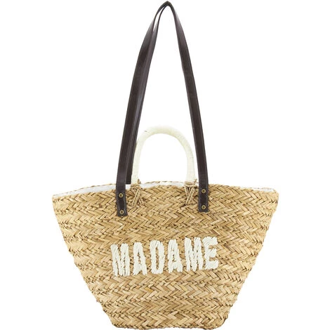 AUBRY GASPARD Sac En Jonc Madame Beige - Beige 4 AUBRY GASPARD Sac En Jonc Madame Beige - Beige – Image 2