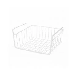 WADIGA Panier De Rangement à Suspendre Métal Blanc - 30x24.5x14.5cm - Blanc