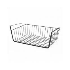 WADIGA Panier De Rangement à Suspendre Métal Noir - 40x24.5x14.5cm - Noir