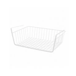 WADIGA Panier De Rangement à Suspendre Métal Blanc - 40x24.5x14.5cm - Blanc