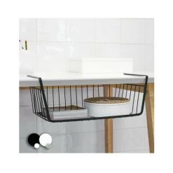 WADIGA Panier De Rangement à Suspendre Métal Blanc - 40x24.5x14.5cm - Blanc -Petit rangement Soldes Magasin 45293576 3