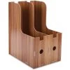 TINOR Porte-Revues En Bois Organiseur De Bureau Étagère à Livres Support Magazine Papier Document Livres Fichiers Journaux Stockage Boîte De Rangement 2 Compartiments Module De Classement -Petit rangement Soldes Magasin 45301053 1