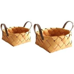 GDRHVFD Petit Panier De Rangement En Osier Tissé À La Main Tissé À La Main Avec Poignée Pour Fruit -Petit rangement Soldes Magasin 45310978 2