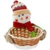 PERLE RARE Noël Snow Man Panier De Bonbons Cadeau Panier De Rangement Décoration Sac Bambou De Stockage 1 PERLE RARE Noël Snow Man Panier De Bonbons Cadeau Panier De Rangement Décoration Sac Bambou De Stockage -Petit rangement Soldes Magasin 45368786 1