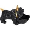 THE HOME DECO FACTORY Vide Poche Bouledogue Debout Origami Noir Et Doré - Noir Et Doré -Petit rangement Soldes Magasin 45431582 1