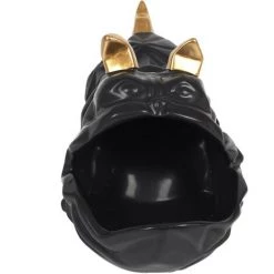 THE HOME DECO FACTORY Vide Poche Bouledogue Debout Origami Noir Et Doré - Noir Et Doré -Petit rangement Soldes Magasin 45431582 3