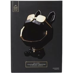 THE HOME DECO FACTORY Vide Poche Chien Lunettes Dorées Origami Noir Et Doré -Petit rangement Soldes Magasin 45433850 4