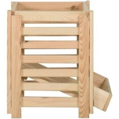 VidaXL Boîte à Pommes De Terre 60x40x50 Cm Bois De Pin Solide - Brun 10 VidaXL Boîte à Pommes De Terre 60x40x50 Cm Bois De Pin Solide - Brun -Petit rangement Soldes Magasin 45725579 4