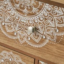LOLAHOME Boîte De Rangement En Bois MDF Mandala Marron Et Blanc 30x10x22 Cm 8 LOLAHOME Boîte De Rangement En Bois MDF Mandala Marron Et Blanc 30x10x22 Cm -Petit rangement Soldes Magasin 45790118 3