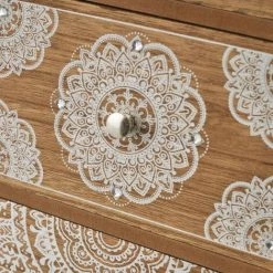 LOLAHOME Boîte Organisatrice En Bois MDF Mandala Marron Et Blanc 19x10x33 Cm 9 LOLAHOME Boîte Organisatrice En Bois MDF Mandala Marron Et Blanc 19x10x33 Cm -Petit rangement Soldes Magasin 45790753 4