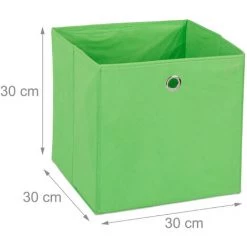 RELAXDAYS 2x Boîtes De Rangement, Carrées; En Tissu, Cubique, 30x30x30 Cm, Vert 11 RELAXDAYS 2x Boîtes De Rangement, Carrées; En Tissu, Cubique, 30x30x30 Cm, Vert -Petit rangement Soldes Magasin 45805042 5