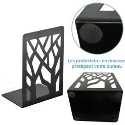 SUPERMARKET Serre Livre, Cale Livre En Métal, Serre Livres Noir, Serre-Livres, Innovant Presse Livre(3 Paire)- Bloc Livre Pour Enfants, Bureaux, Écoles, Salons, Librairie Et Bibliothèque，Superma -Petit rangement Soldes Magasin 46011032 3