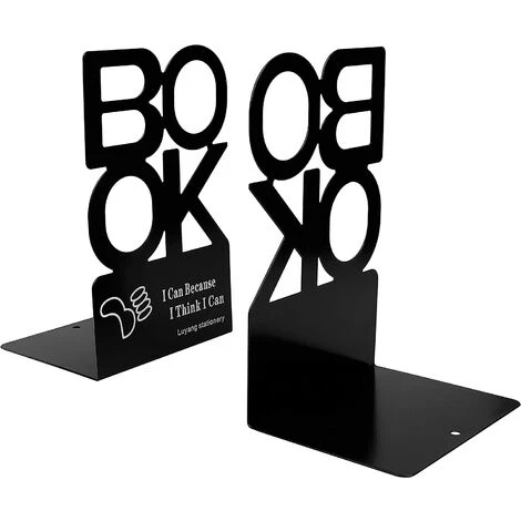 SUPERMARKET Serre-livres En Métal"BOOK" Alphabet En Forme Antidérapante Presse-livres Organisateur De Livres Pour Bureau, Espace De Travail, Décoration De Maison, Cadeau, 1 Paire (Noir, Hauteur 205mm),Superma 3 SUPERMARKET Serre-livres En Métal"BOOK" Alphabet En Forme Antidérapante Presse-livres Organisateur De Livres Pour Bureau, Espace De Travail, Décoration De Maison, Cadeau, 1 Paire (Noir, Hauteur 205mm),Superma