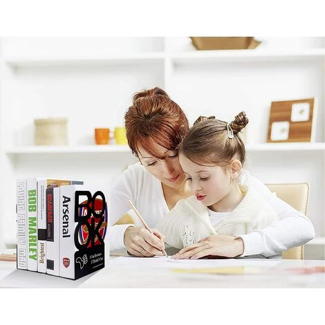 SUPERMARKET Serre-livres En Métal"BOOK" Alphabet En Forme Antidérapante Presse-livres Organisateur De Livres Pour Bureau, Espace De Travail, Décoration De Maison, Cadeau, 1 Paire (Noir, Hauteur 205mm),Superma 4 SUPERMARKET Serre-livres En Métal"BOOK" Alphabet En Forme Antidérapante Presse-livres Organisateur De Livres Pour Bureau, Espace De Travail, Décoration De Maison, Cadeau, 1 Paire (Noir, Hauteur 205mm),Superma – Image 2