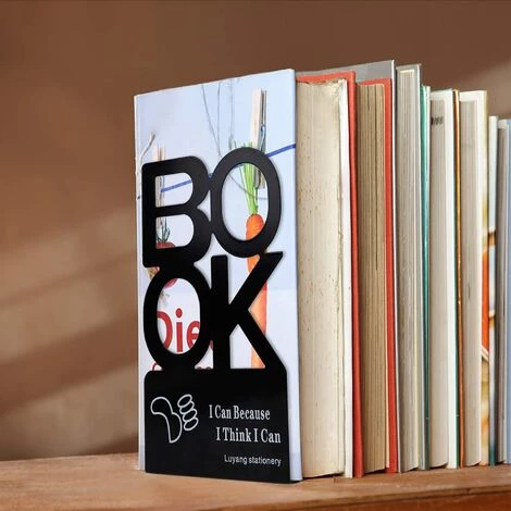 SUPERMARKET Serre-livres En Métal"BOOK" Alphabet En Forme Antidérapante Presse-livres Organisateur De Livres Pour Bureau, Espace De Travail, Décoration De Maison, Cadeau, 1 Paire (Noir, Hauteur 205mm),Superma 6 SUPERMARKET Serre-livres En Métal"BOOK" Alphabet En Forme Antidérapante Presse-livres Organisateur De Livres Pour Bureau, Espace De Travail, Décoration De Maison, Cadeau, 1 Paire (Noir, Hauteur 205mm),Superma – Image 4