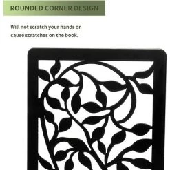 SUPERMARKET Serre Livres En Métal Presse Cale Bloque Livre Design, Signet Inclus, Bookends Robustes Pour étagère, Bibliothèque, Bureau, Écoles, Librairie, Lot De 4 Noir(2 Paires)，Superma -Petit rangement Soldes Magasin 46011125 3