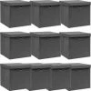 Topdeal Boîtes De Rangement Avec Couvercles 10pcs Gris 32x32x32cm Tissu FF288336_FR 1 Topdeal Boîtes De Rangement Avec Couvercles 10pcs Gris 32x32x32cm Tissu FF288336_FR -Petit rangement Soldes Magasin 46223594 1