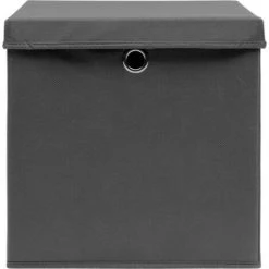 Topdeal Boîtes De Rangement Avec Couvercles 10pcs Gris 32x32x32cm Tissu FF288336_FR -Petit rangement Soldes Magasin 46223594 5
