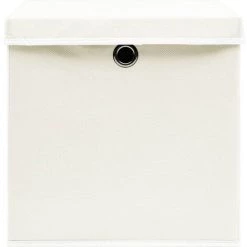 Topdeal Boîtes De Rangement Avec Couvercles 4pcs Blanc 32x32x32cm Tissu FF288350_FR 10 Topdeal Boîtes De Rangement Avec Couvercles 4pcs Blanc 32x32x32cm Tissu FF288350_FR -Petit rangement Soldes Magasin 46223605 4