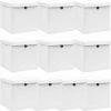 Topdeal Boîtes De Rangement Avec Couvercle 10pcs Blanc 32x32x32cm Tissu FF288352_FR -Petit rangement Soldes Magasin 46223607 1